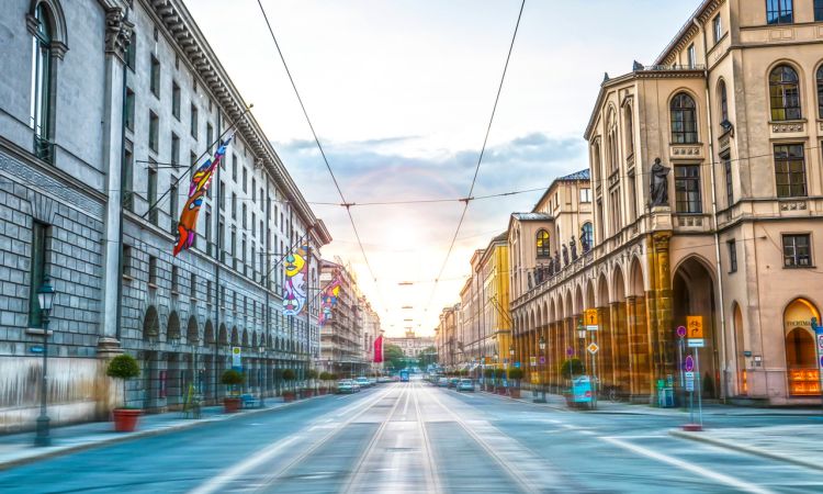 Eine moderne Häuserfassade